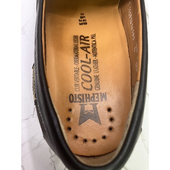 Mephisto Baduard Men’s Loafer Cool-Air Brown Nubuck/ Black Leather Sz 11 EUC main image 4